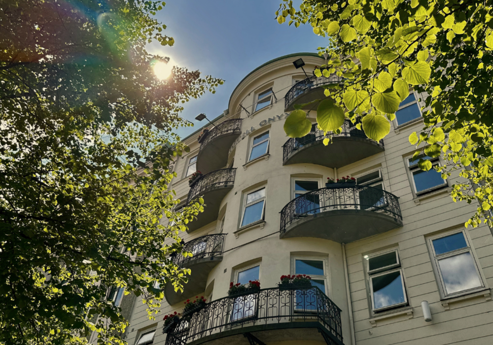 Exterior of Hotell Onyxen, a historic boutique hotel in central Gothenburg