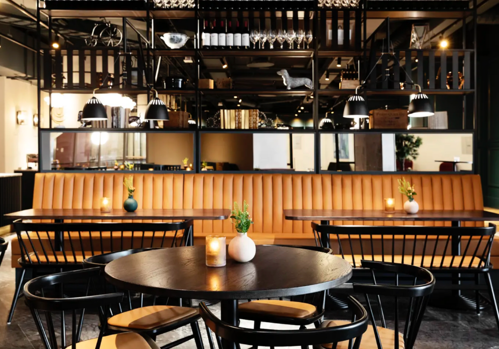 Interior of Elite Palace Hotel in Stockholm, showcasing stylish and modern design